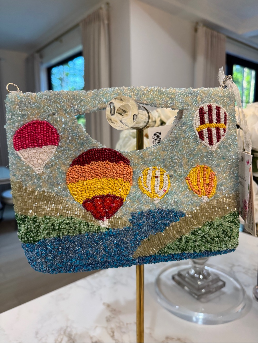 Viral Beaded Hot Air Balloon Clutch - Multicolor